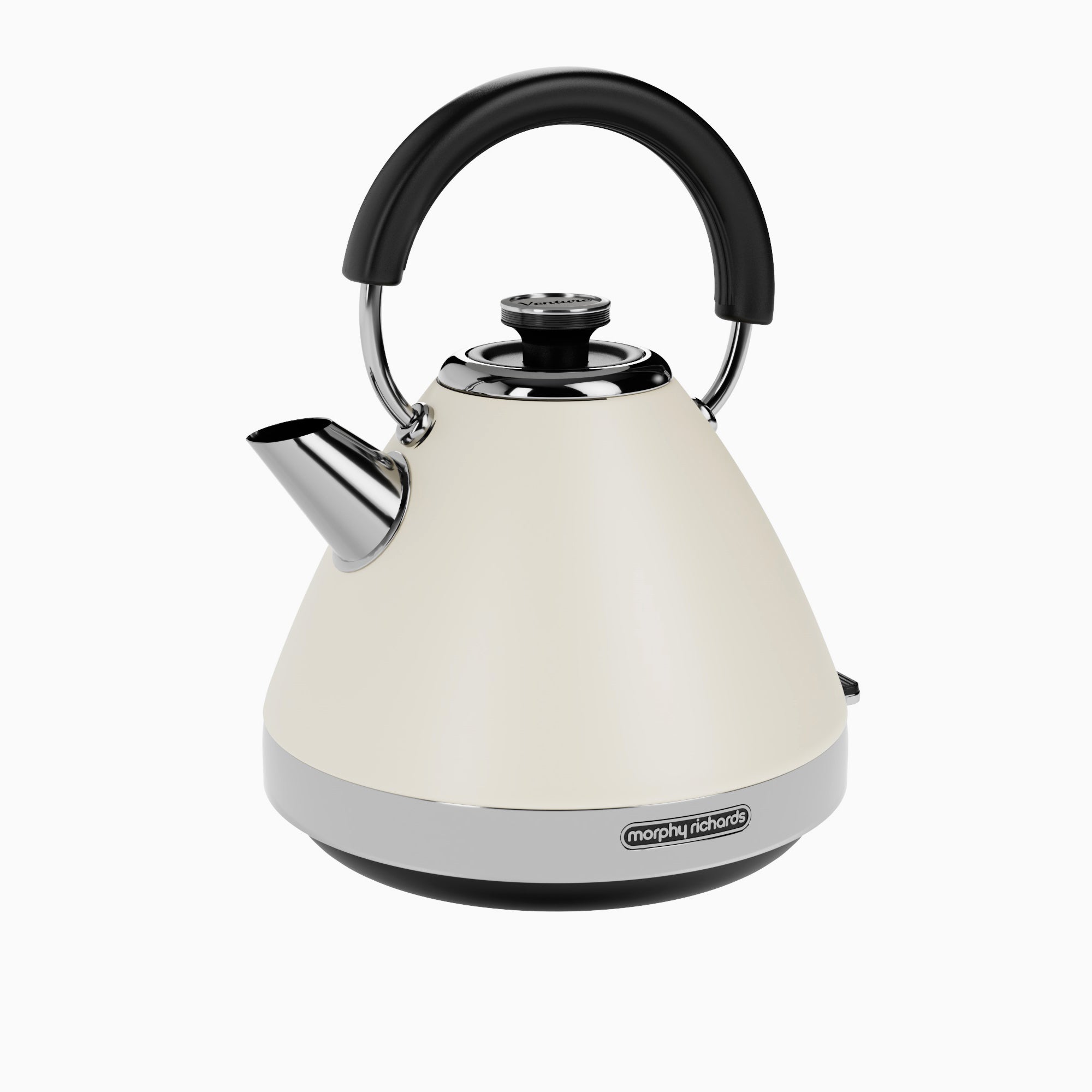 MORPHY RICHARDS 1.5 LITRE VENTURE METAL PYRAMID KETTLE - CREAM