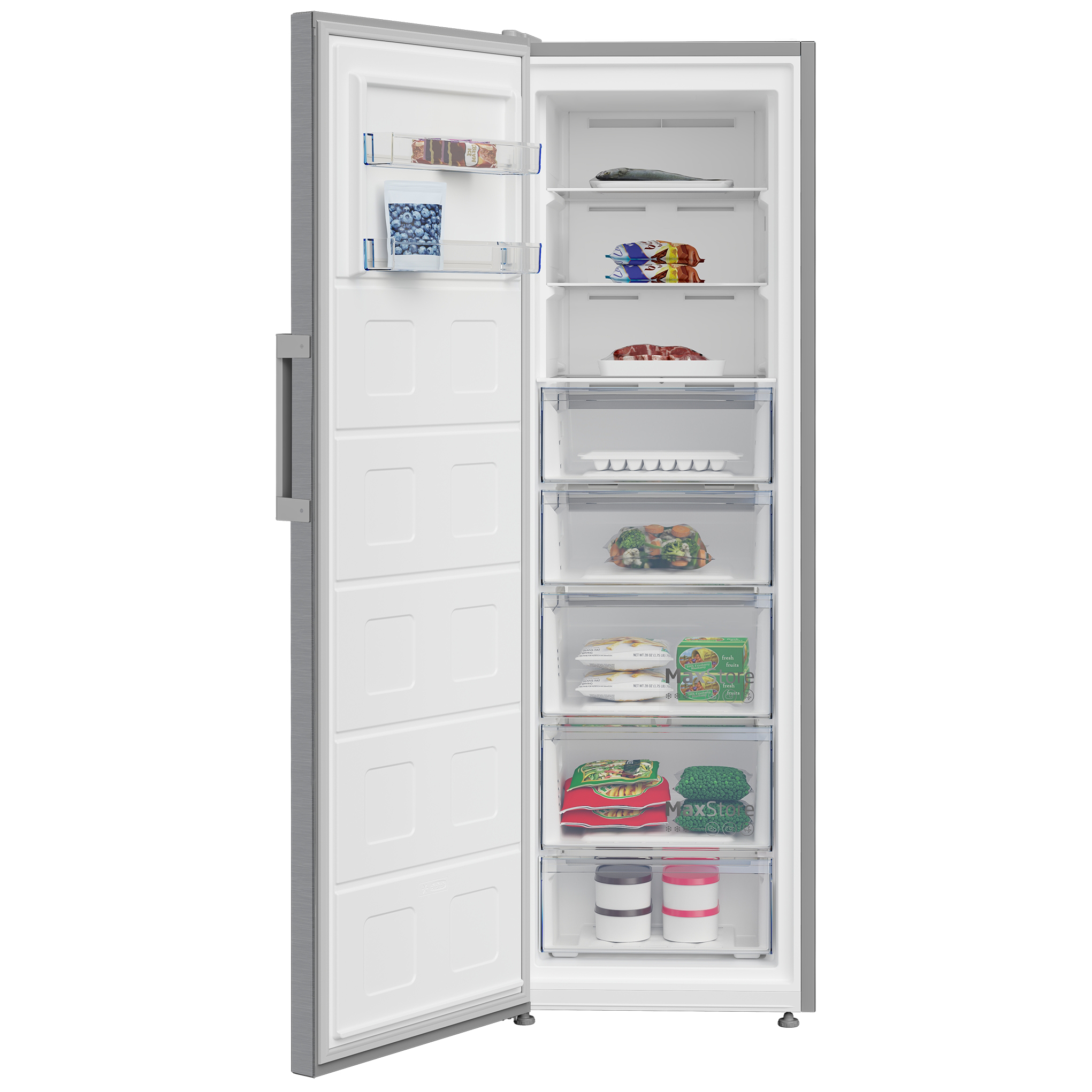 Beko FNP4686PS Tall Frost Free Freezer – Stainless Steel