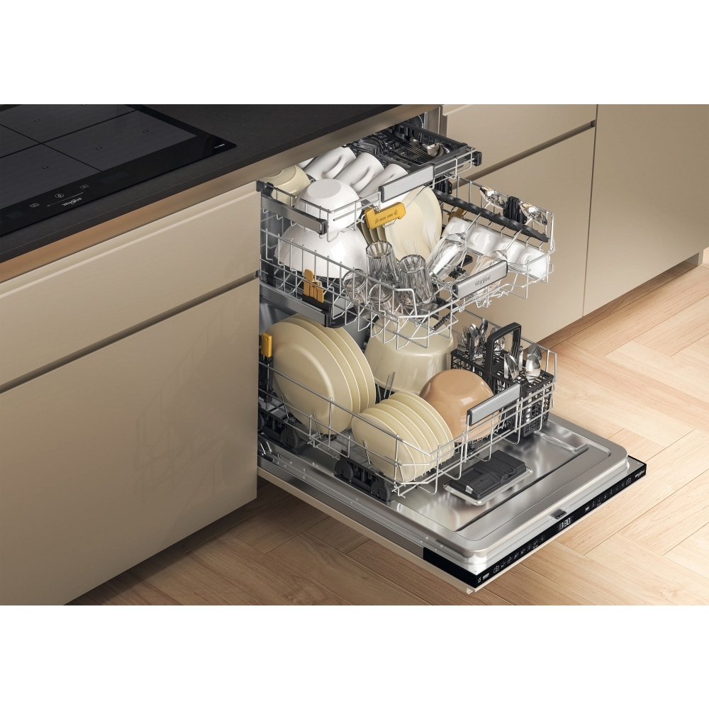 Whirlpool Integrated MaxiSpace Dishwasher with SpaceClean 3rd Rack - 14 Place Setting - C Rated - W8I HP42 L UK