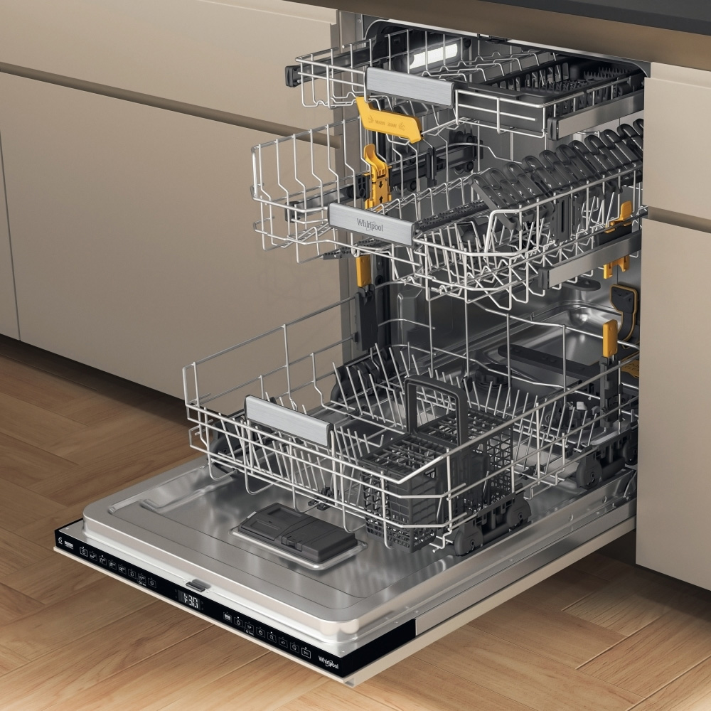 Whirlpool Integrated MaxiSpace Dishwasher with SpaceClean 3rd Rack - 14 Place Setting - C Rated - W8I HP42 L UK