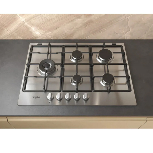 Whirlpool gas hob: 5 gas burners - TGML 761 IX