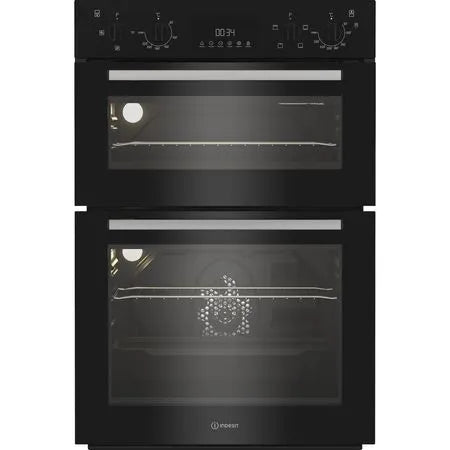 Indesit DII 10D B Built In Electric Fan Double Oven - Black