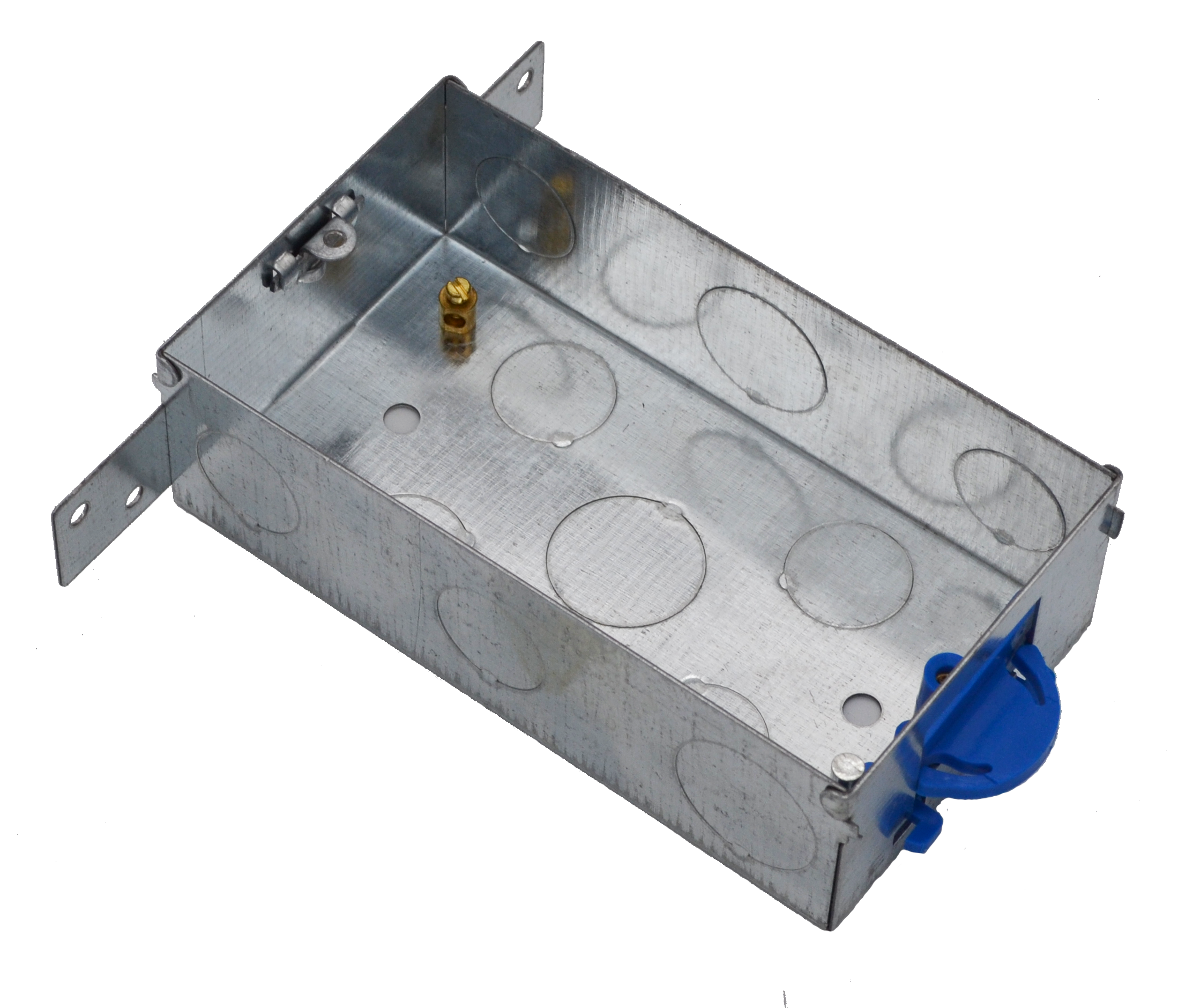 2g Side Fix Metal Box For Stud Fitting 47m - BKDOUBLEBOX