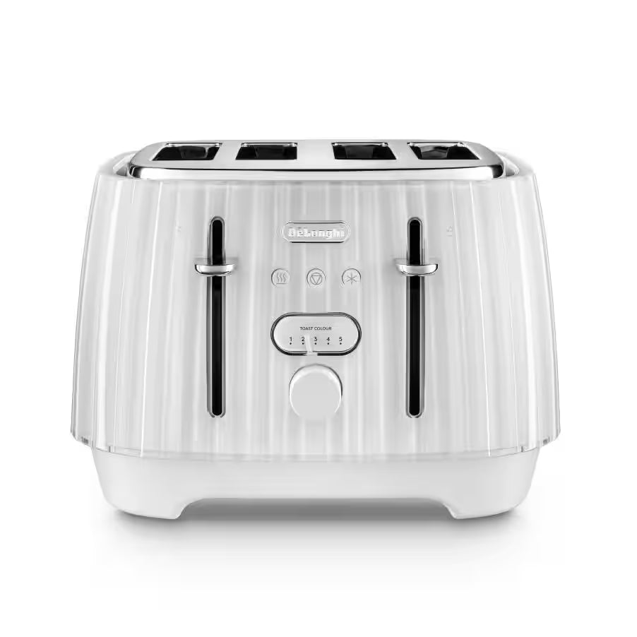 DeLonghi Ballerina 4 slice Opaline White Toaster - CTD4003.W