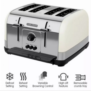 Morphy Richards Venture Cream 4 Slice Toaster | 240132