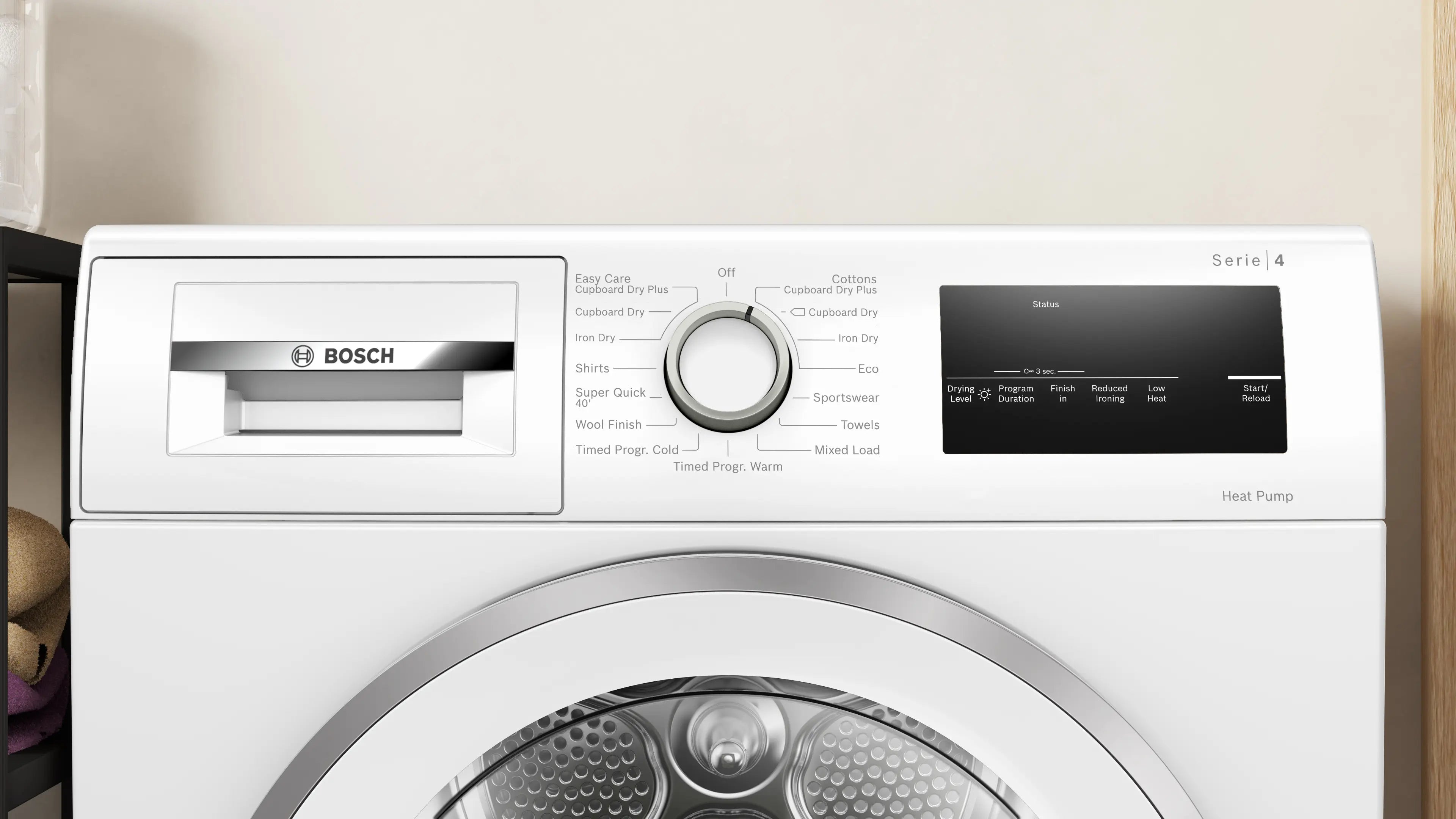 Bosch Series 4 8kg White Heat Pump Dryer | WTH85224GB