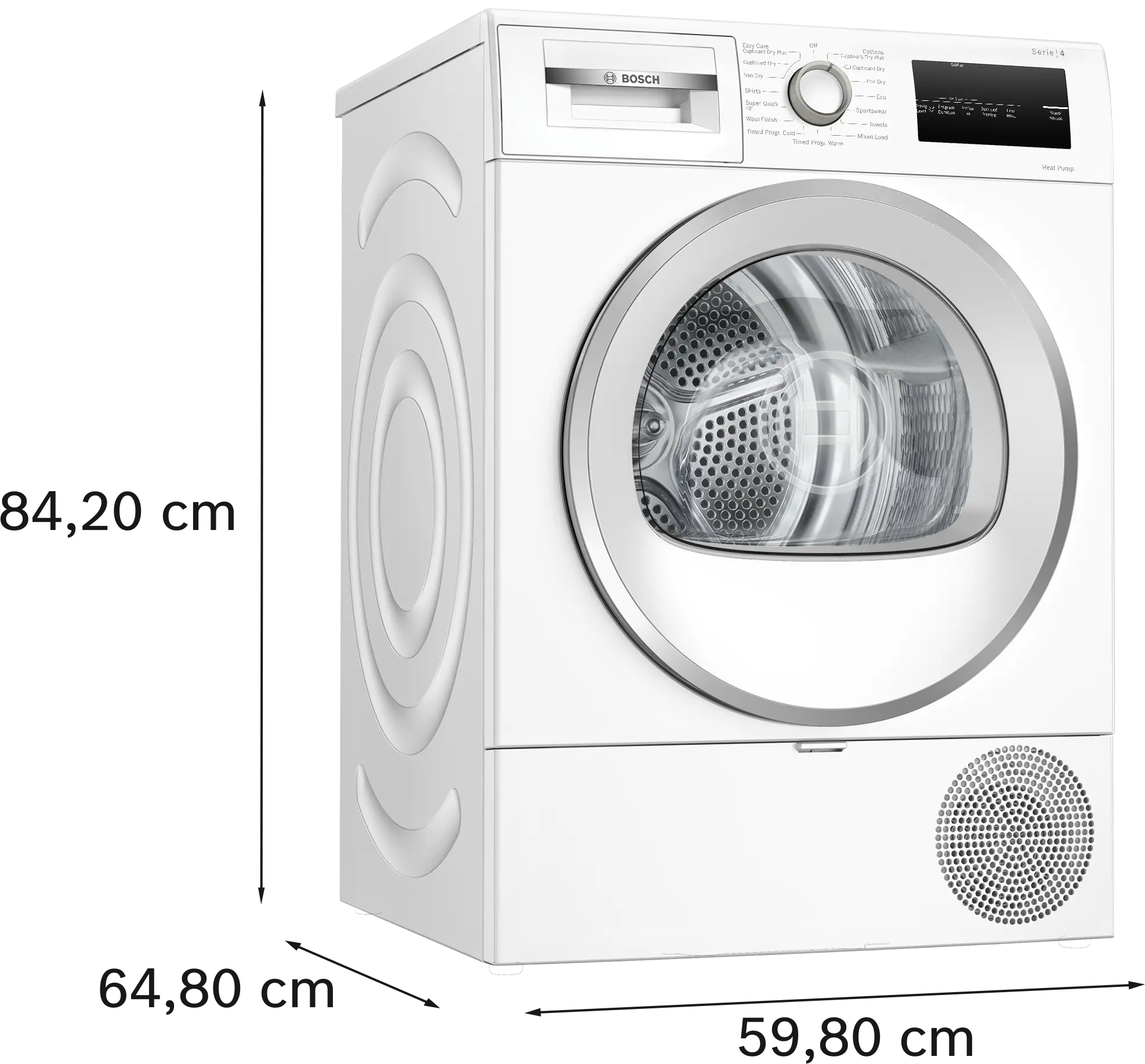 Bosch Series 4 8kg White Heat Pump Dryer | WTH85224GB