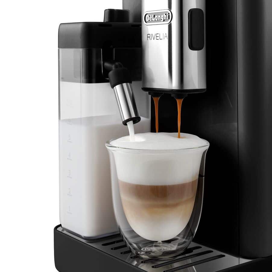 DeLonghi Rivelia Onyx Black | One Touch Coffee Machine | EXAM440.55.B