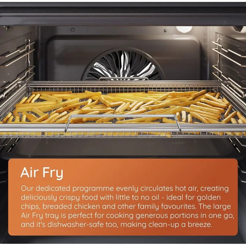 Hotpoint 60cm Freestanding Electric Double Cooker with Air Fry - HDE6VDCASB1