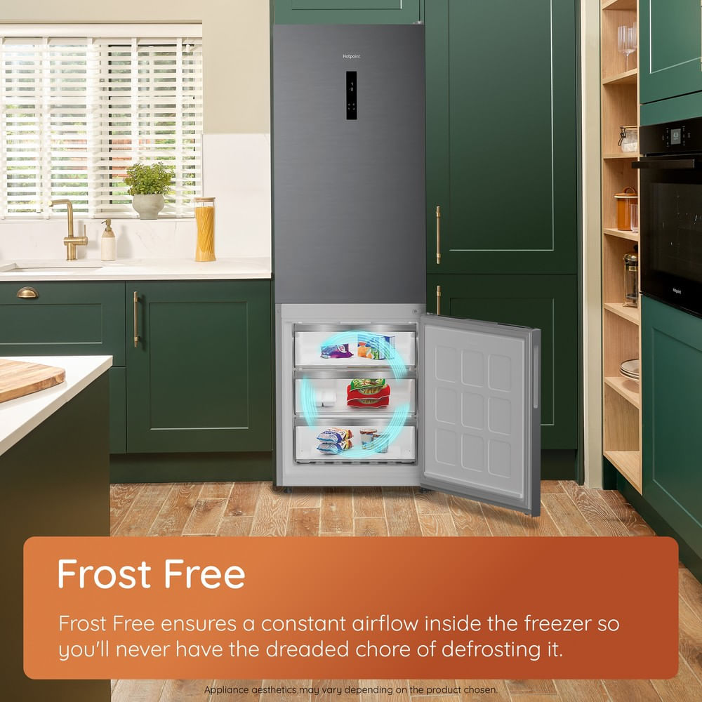 Hotpoint Frost Free Tall Larder Fridge HPMLF6442XBR4UK H185.3cm x W59.5cm – Dark Inox