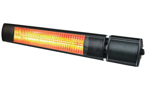 Eldorado Black IPX5 IR Wall Mounded Heater C/W Remote Control - IRPH-B