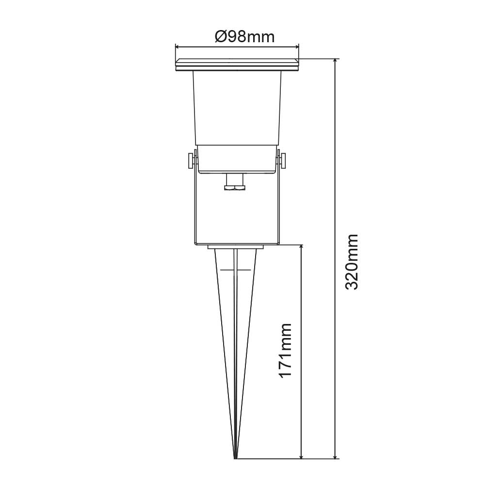 Source GU10 Wall/Spike Spot INC Lamp - 500.030