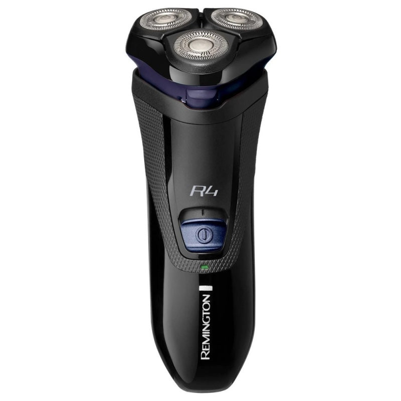 Black Remington electric shaver on a white background