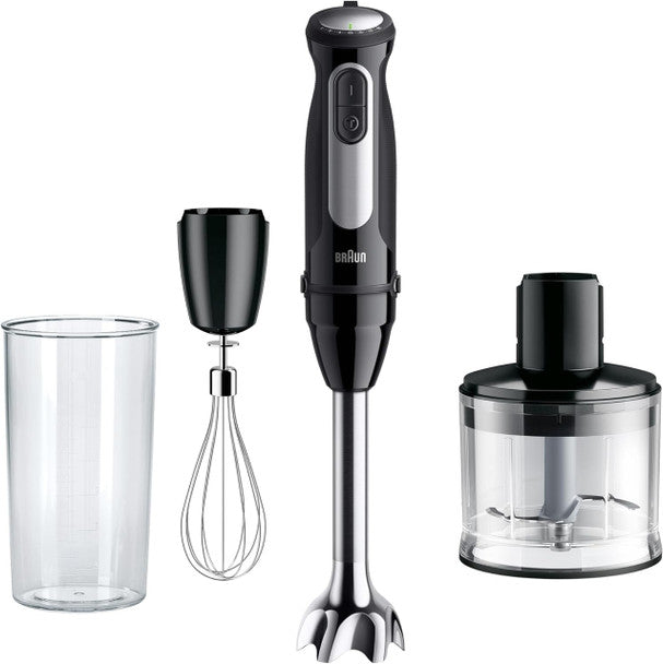 Black and silver hand blender