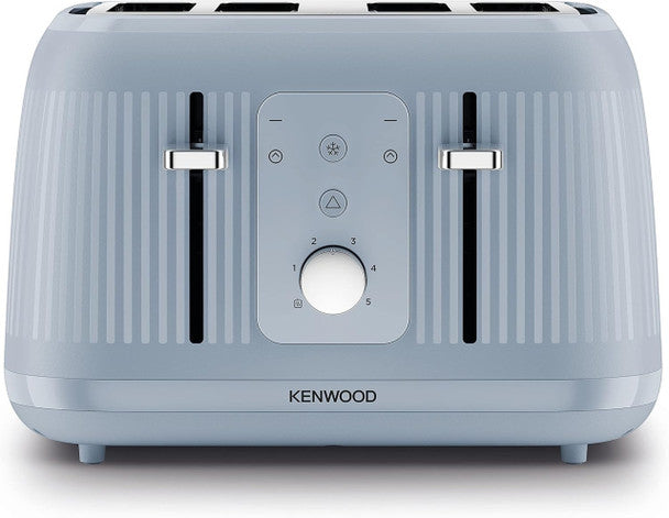 Blue toaster with Kenwood branding