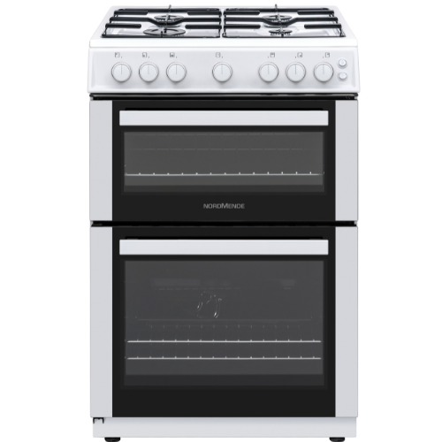 Nordmende 60cm Twin Cavity LPG Gas Cooker White - CTG62LPGWH