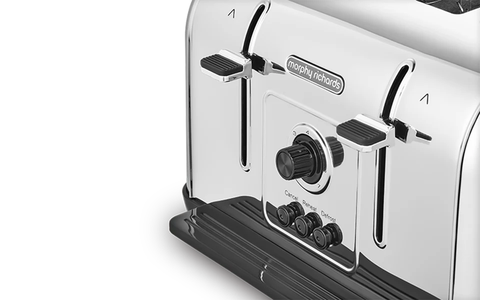 Close-up of a Morphy Richards toaster