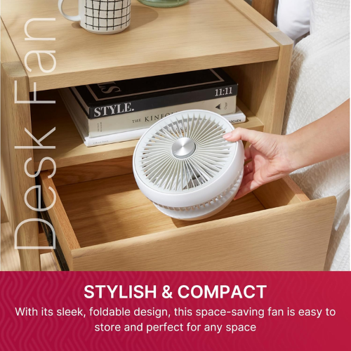 DIMPLEX CORDLESS RECHARGEABLE DESK TOP FAN - DXRCFN