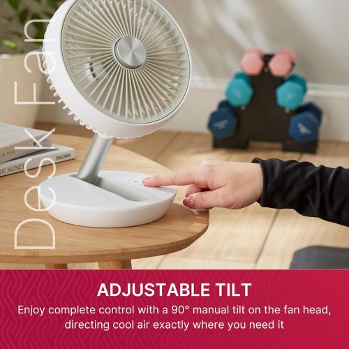 DIMPLEX CORDLESS RECHARGEABLE DESK TOP FAN - DXRCFN