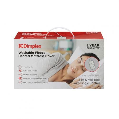 Dimplex Fleece Single Mattress Cover Single Control Under Blanket | DMC3001