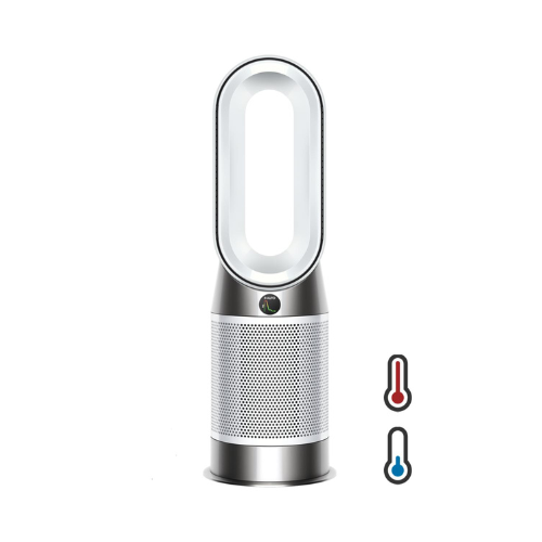 Dyson Purifier Hot+Cool™ Gen1 HP10 Purifying fan heater (White/Nickel) in White background