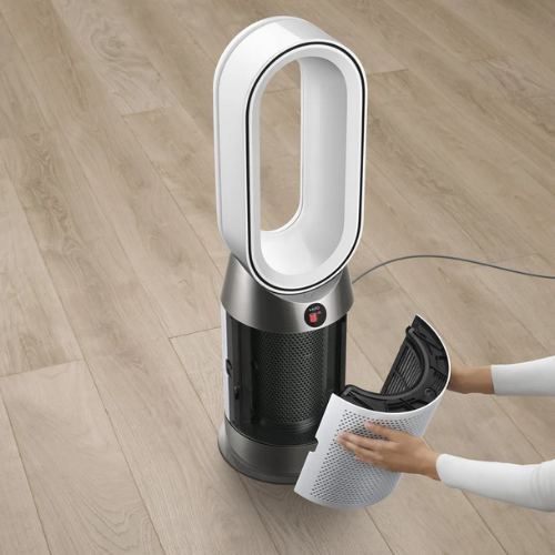 Dyson Purifier Hot+Cool™ Gen1 HP10 Purifying fan heater (White/Nickel) in White background