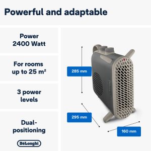 Heater with specifications on a white background
