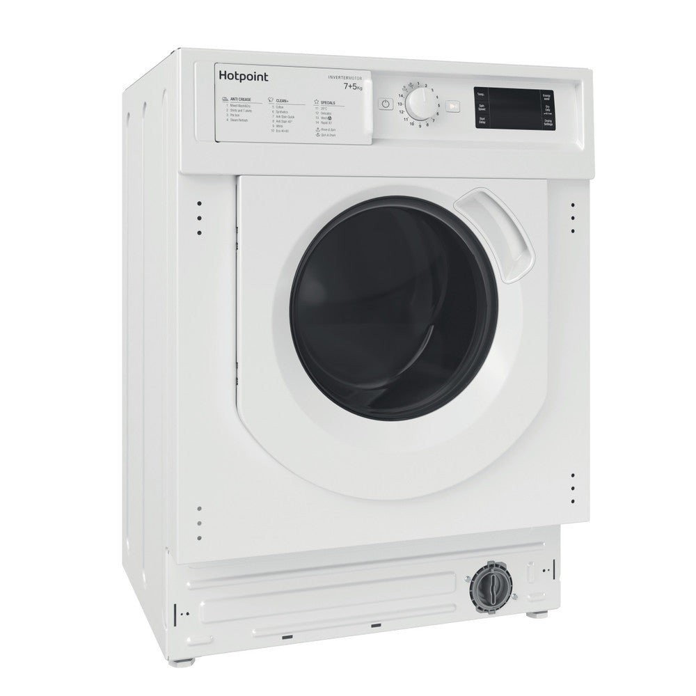 Hotpoint Built-in Anti-stain Washer Dryer - White - 7+5kg - 1400rpm - E/B Rated - BI WDHG 75148 UK N