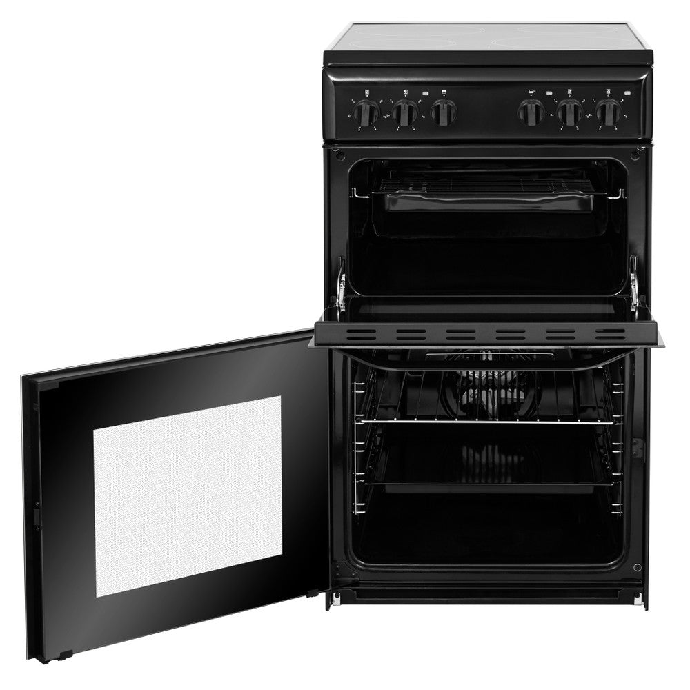 Hotpoint Twin Double Cooker with Ceramic Hob - Black - A Rated - HD5V92KCB/UK