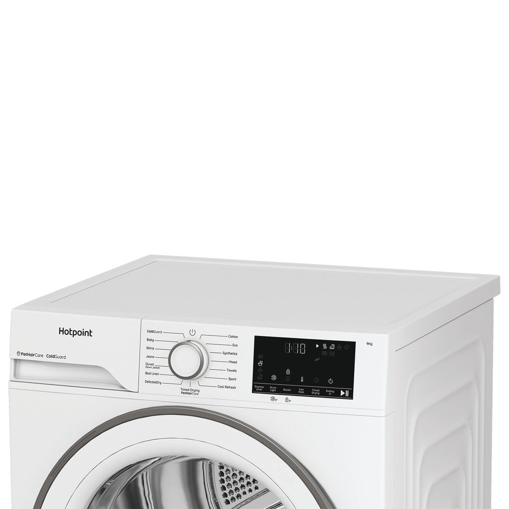 Hotpoint heat pump tumble dryer: freestanding, 9,0kg - HHDD90WWIRE