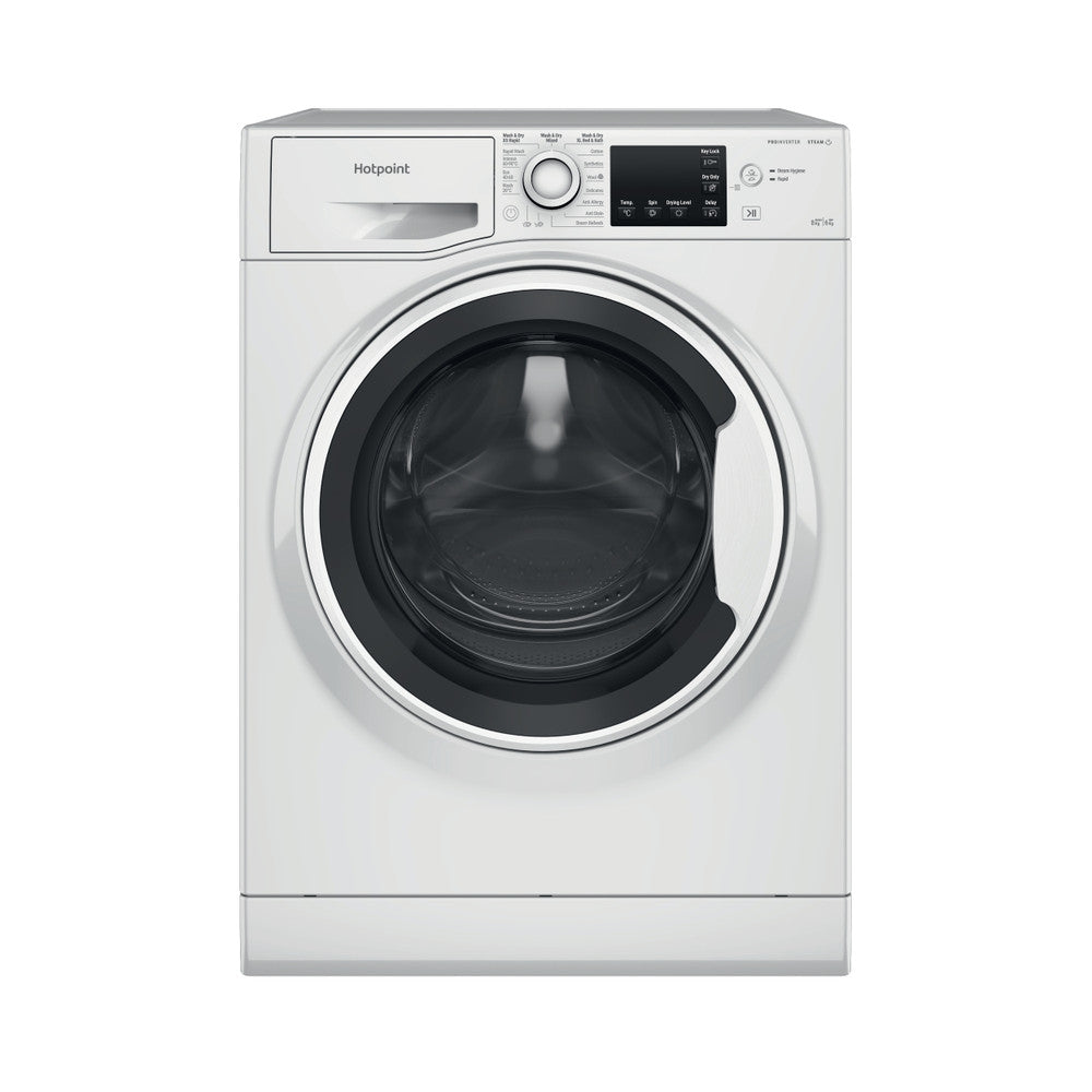 Hotpoint Anti-stain Washer Dryer - White - 8+6kg - 1400rpm - D/B Rated - NDB 8635 W UK