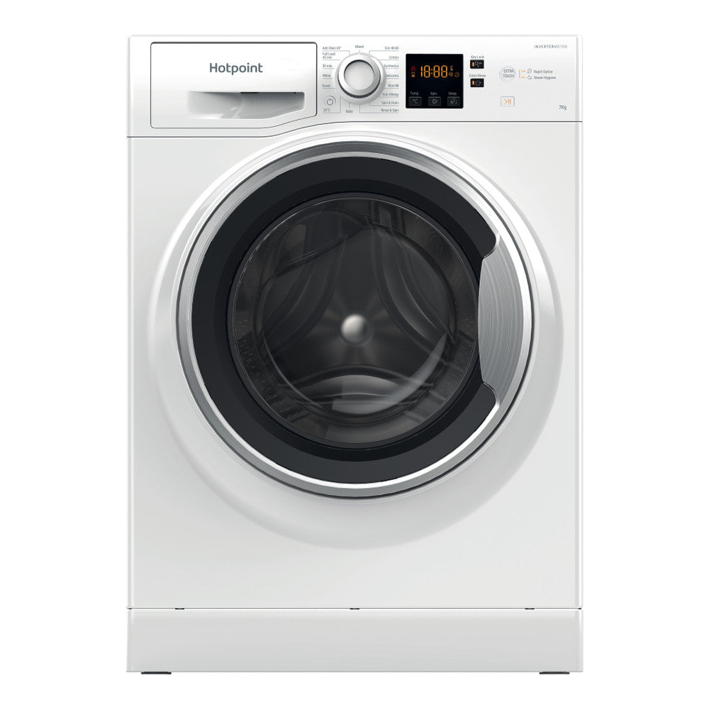 Hotpoint Anti-stain Washing Machine - White - 7kg - 1400rpm - A Rated - NSWE 7469 WS UK