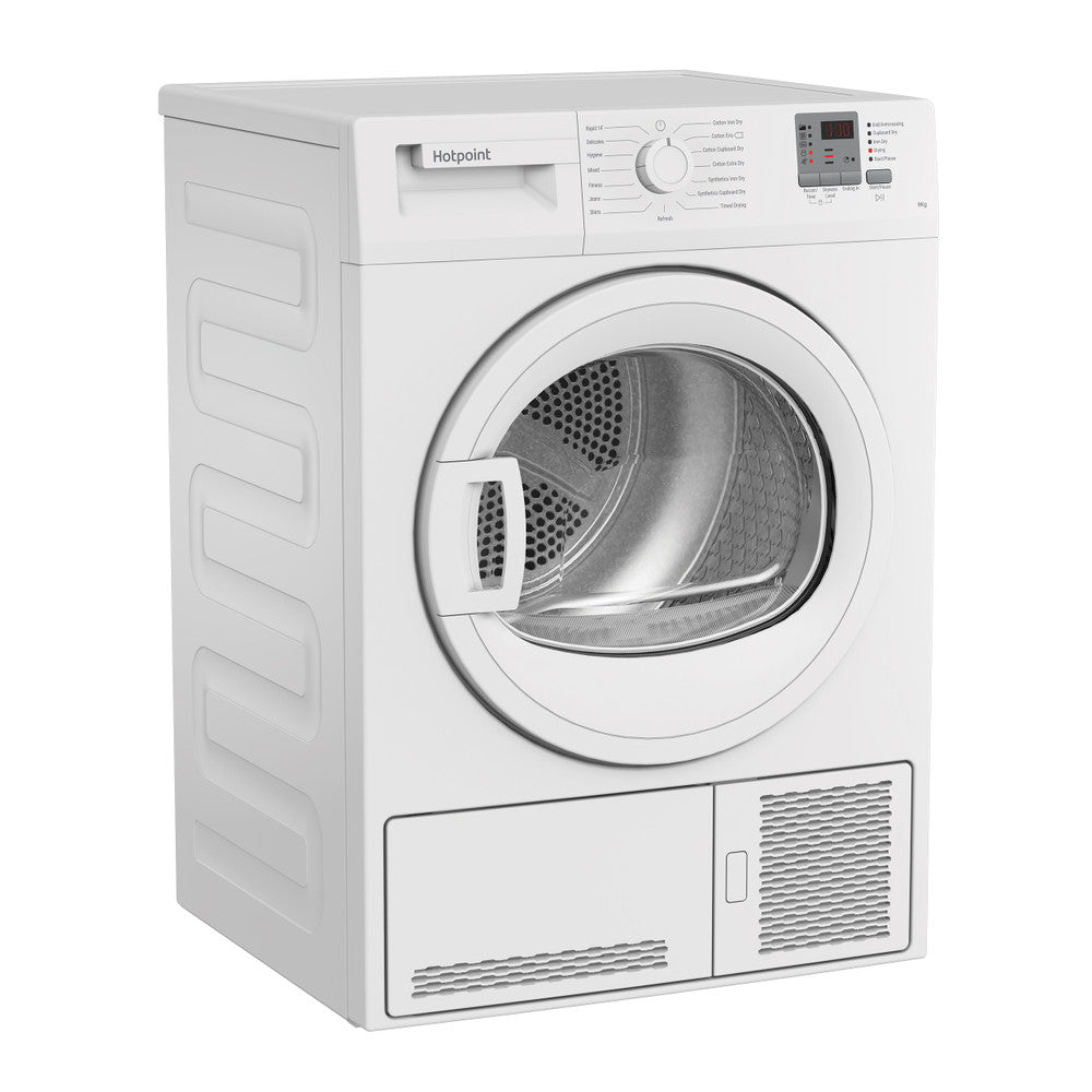 Hotpoint condenser tumble dryer: freestanding, 9,0kg C HD C92 WWGD UK