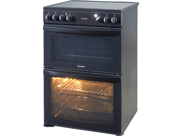 INDESIT FREESTANDING 60CM DOUBLE OVEN - ID67V9KMB