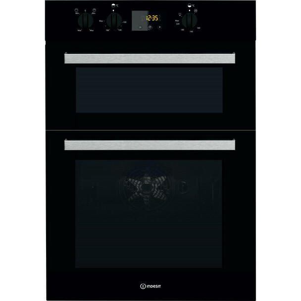 INDESIT DOUBLE OVEN BLACK - IDD6340BK