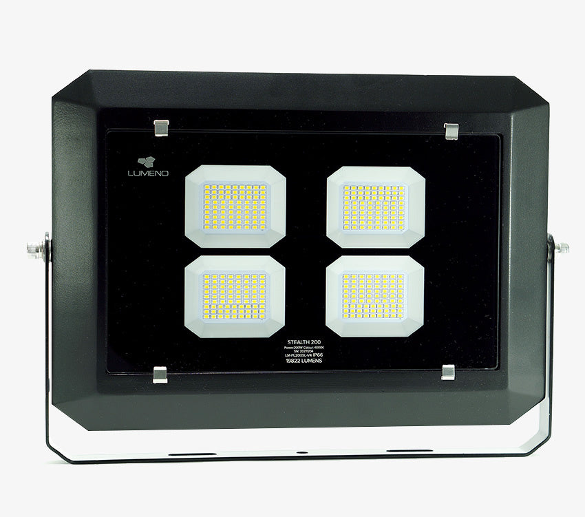LED flood light with four square modules