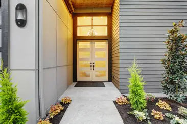Modern house entrance
