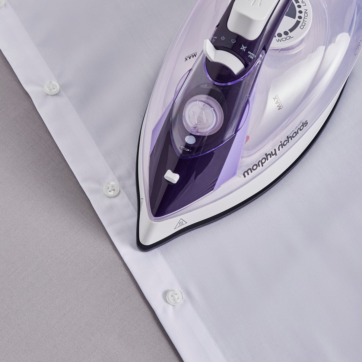 Morphy Richards Crystal Clear Steam Iron - lifestyle laundry room shot
