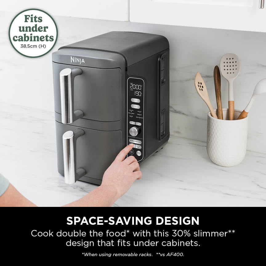NINJA Double Stacked 9.5L AIRFRYER-SL400UK in white background