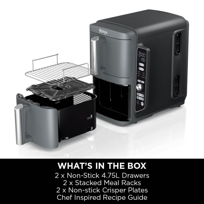 NINJA Double Stacked 9.5L AIRFRYER-SL400UK in white background