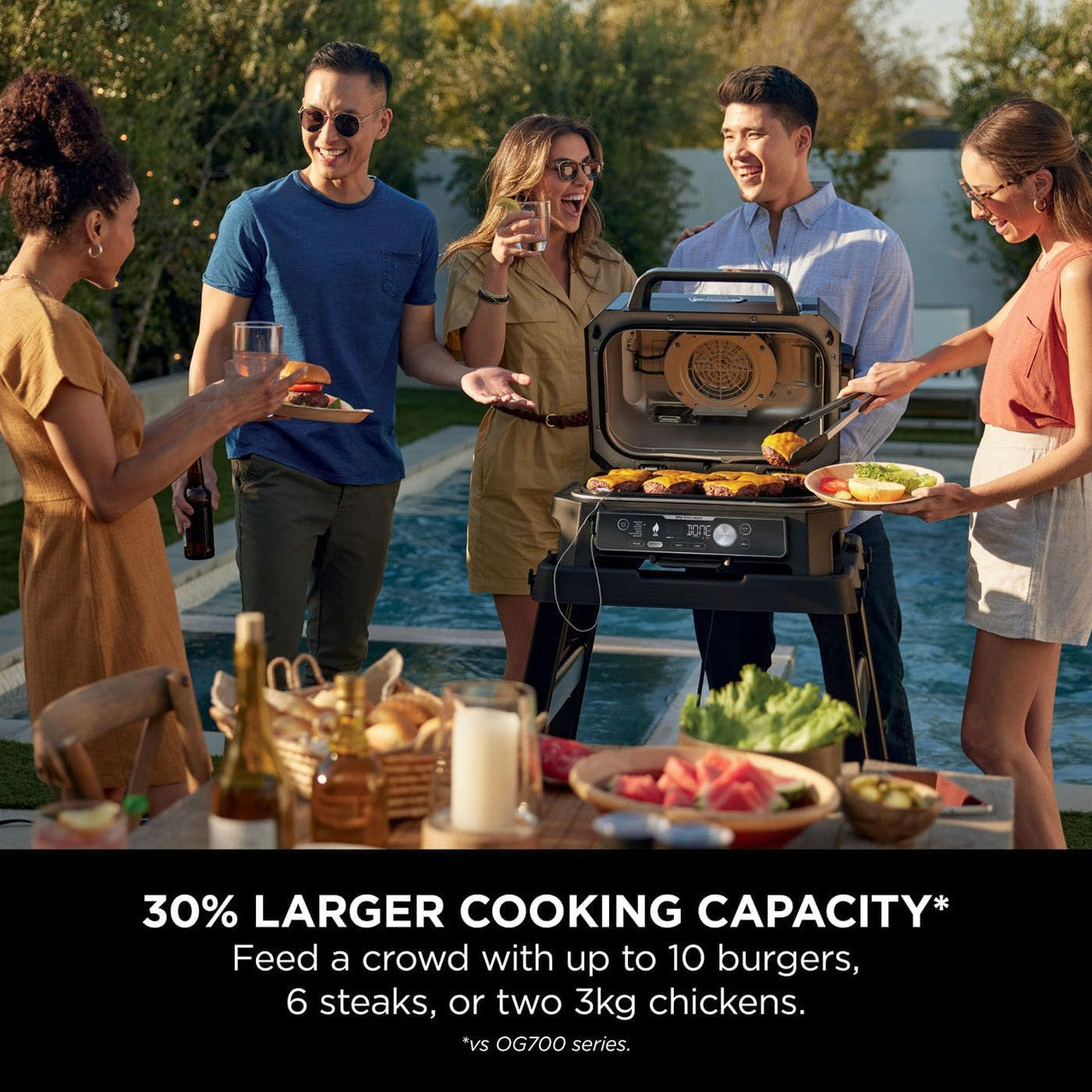 NINJA OG901UK WOODFIRE AND BBQ GRILL in white background