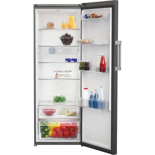 Open Upright Refrigerator Interior