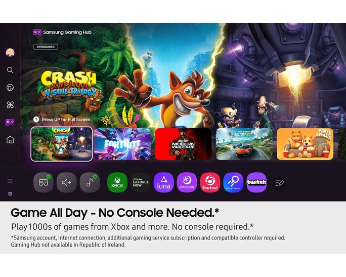 Samsung 85" Crystal UHD U7000F 4K Smart TV - Black | UE85U7000FKXXU