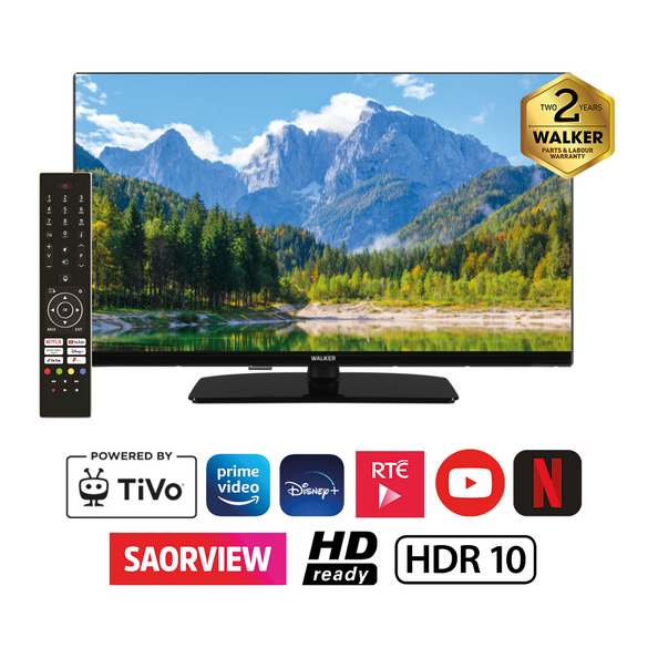 Walker 24″ Smart LED, Sat tuner, TiVo TV WPS24241BK