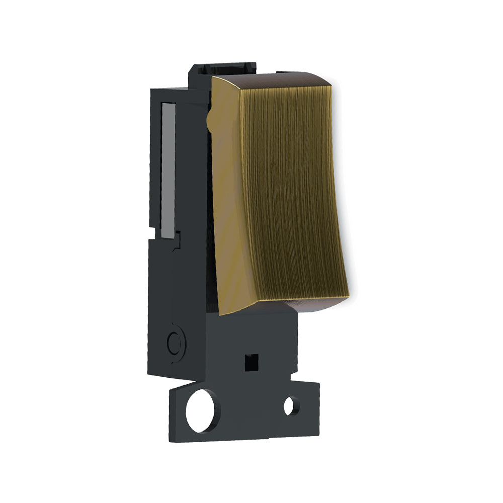 Ener-j Click Type Grid Switch Antique Brass - WS1083