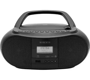ROBERTS Portable DAB/DAB+/FM Boombox – Black | ZOOMBOX4BK