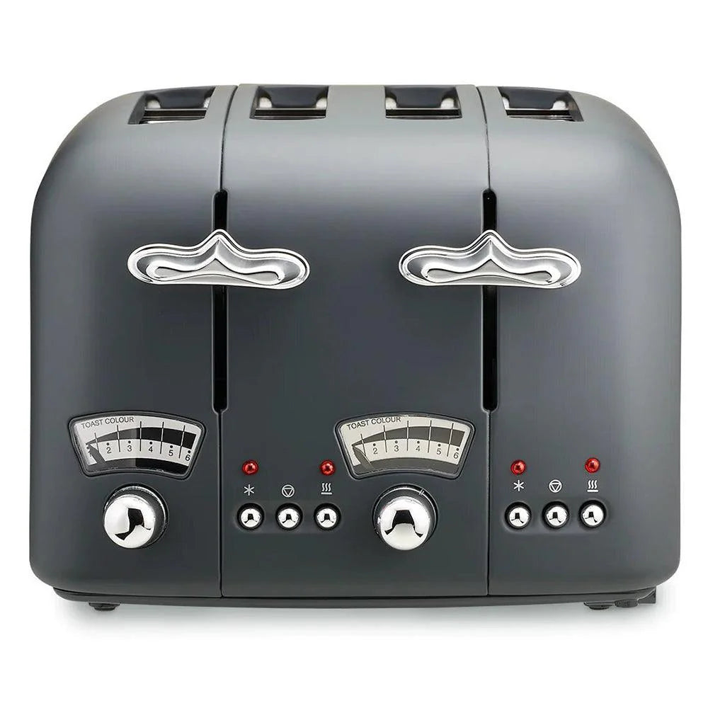 De'Longhi Argento Silva 4 Slice Toaster | CT04.GY | Tactile Grey