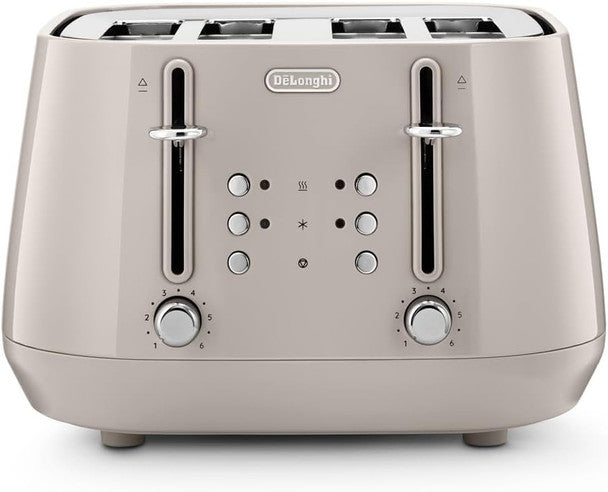 DeLonghi Eclettica 4 Slice Toaster - Beige | CTY4003.BG