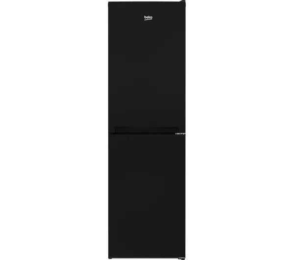 freestanding Beko combi fridge freezer in black color
