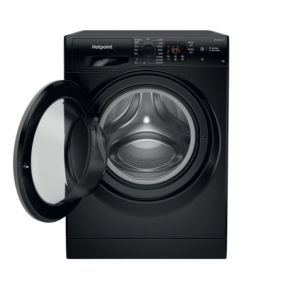 Hotpoint Anti-stain Washing Machine - Black - 9kg - 1400rpm - A Rated - HNR9 W64 BS IRE